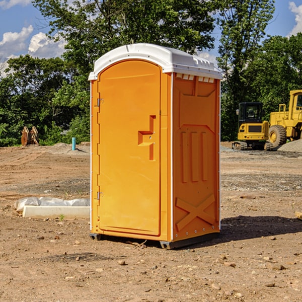 how often are the porta potties cleaned and serviced during a rental period in Lassen County